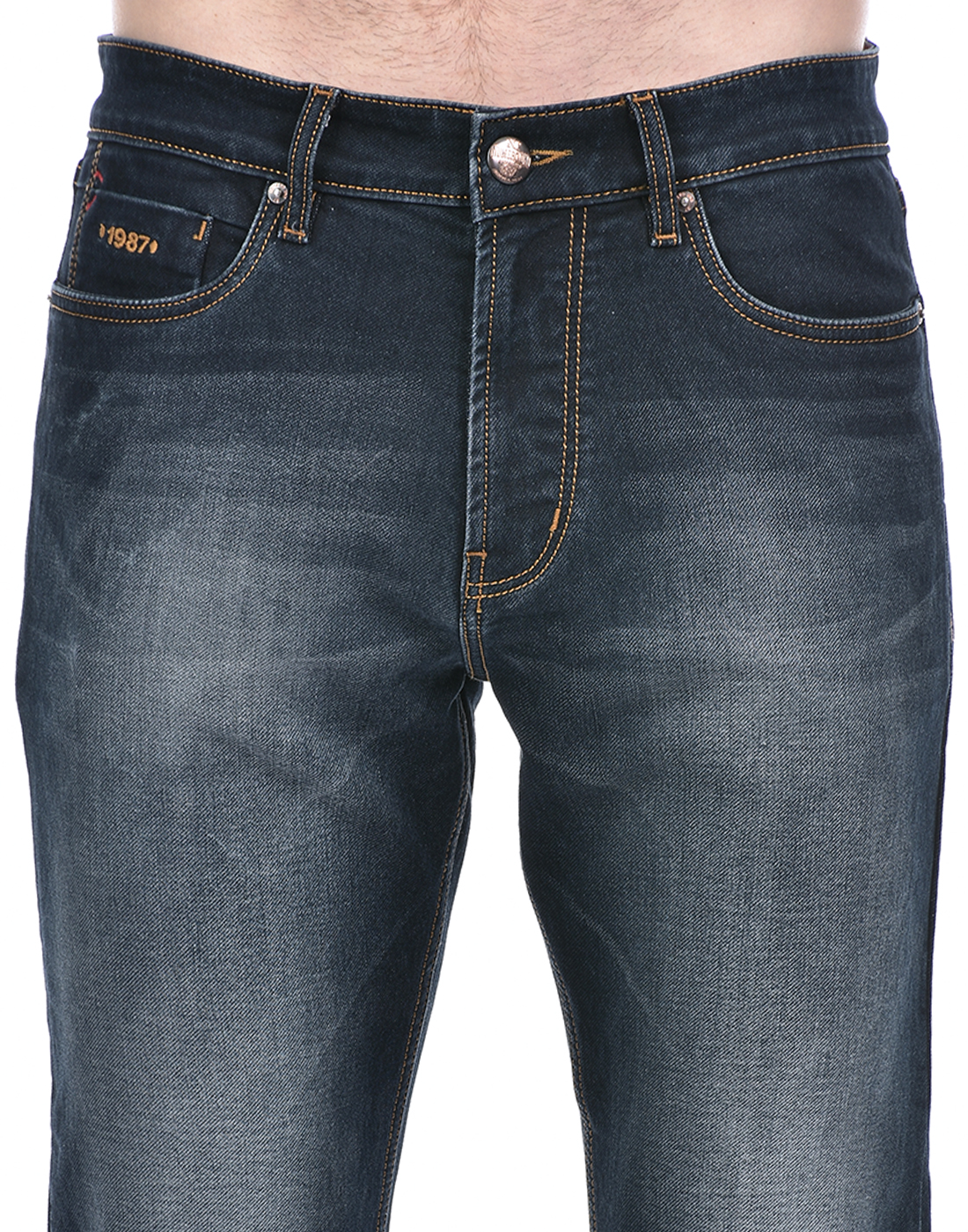 Numero Uno Men Solid Dark Blue Jeans